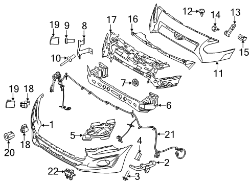 2014 Ford Transit Connect Front Bumper Diagram