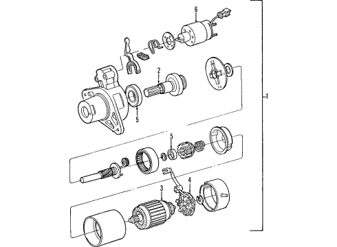 1993 Mercury Villager Starter Diagram for F5XY-11002-A