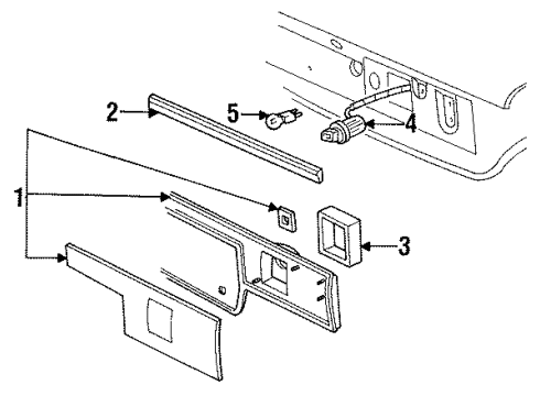 1993 Mercury Sable Rear Reflector Diagram