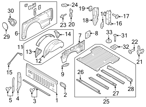2022 Ford F-150 Roller, Passenger Side Diagram for ML3Z-83430B38-A