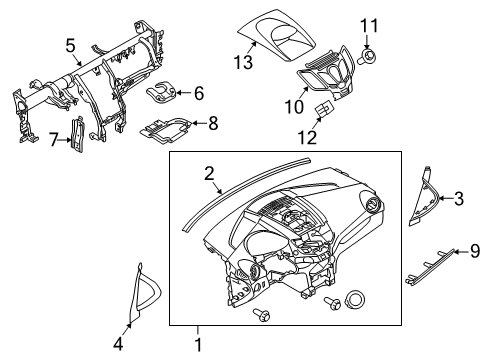 2011 Ford Fiesta Instrument Panel Diagram