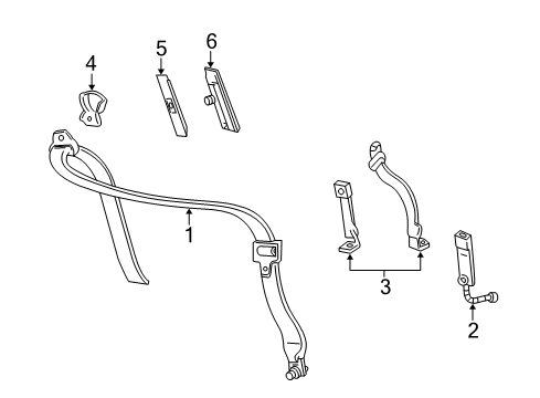 2005 Ford Excursion Front Seat Belts Diagram 1 - Thumbnail