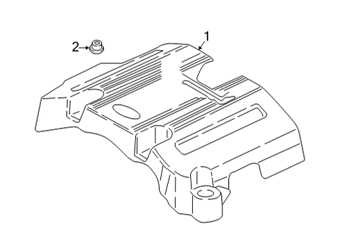 2023 Ford F-150 Engine Cover Diagram for ML3Z-6A949-C