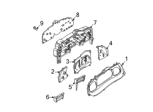 2002 Ford Ranger Instruments & Gauges Diagram