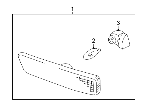 2007 Mercury Mountaineer Front Lamps - Side Marker Lamps Diagram