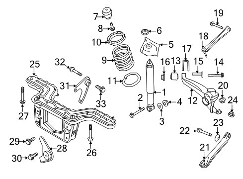 2011 Mercury Mariner Rear Suspension Components, Stabilizer Bar Diagram 7 - Thumbnail