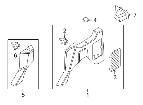 2023 Ford Transit Connect Interior Trim - Side Panel Diagram 8 - Thumbnail