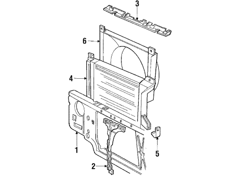 1989 Ford F-350 Upper Hose Diagram for E5TZ8260H