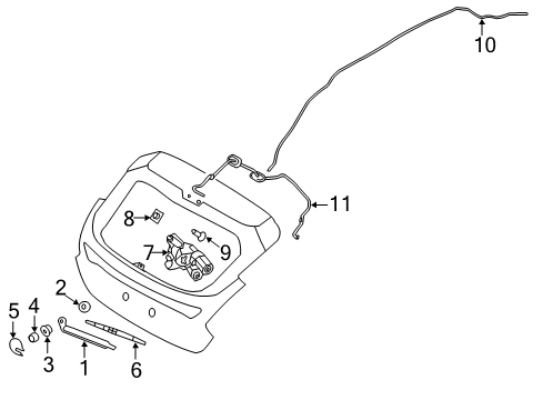 2016 Ford Focus Wiper & Washer Components Diagram 2 - Thumbnail