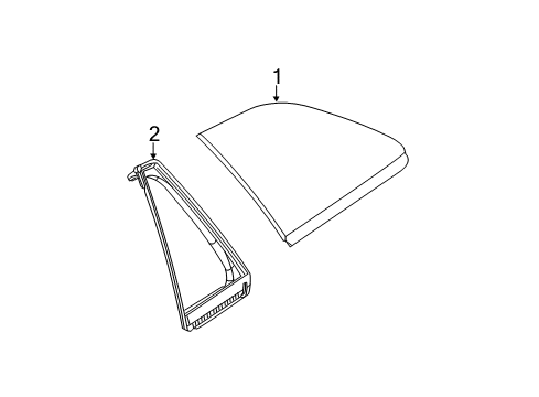 2010 Ford Edge Quarter Panel - Glass & Hardware Diagram