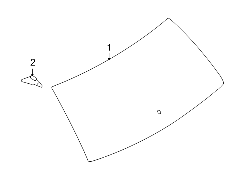 2009 Lincoln MKX Lift Gate - Glass & Hardware Diagram
