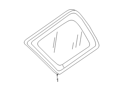 2003 Ford Escape Quarter Panel - Glass & Hardware Diagram