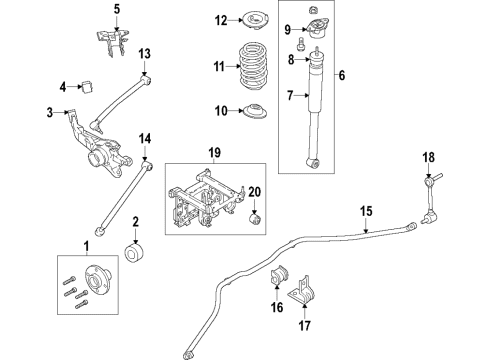 2020 Ford EcoSport Mounting Bracket, Rear Diagram for GN1Z-5486-C