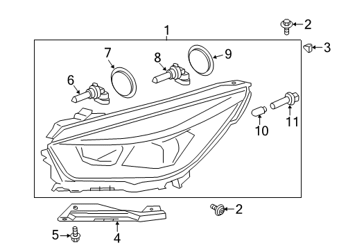 2018 Ford Escape Bulbs Diagram 3 - Thumbnail