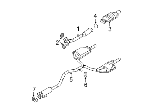 2006 Ford Fusion Exhaust Components Diagram 2 - Thumbnail