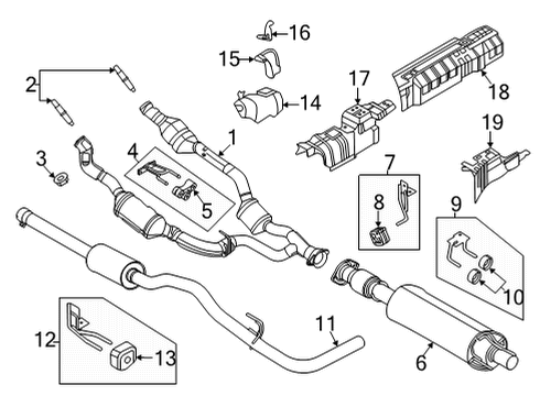 2023 Ford Transit-150 Exhaust Components Diagram