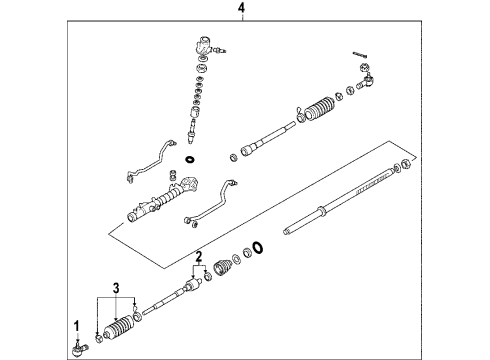 2006 Lincoln Zephyr P/S Pump & Hoses, Steering Gear & Linkage Diagram 1 - Thumbnail