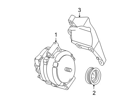2005 Ford Escape Alternator Diagram for 4U2Z-10V346-DERM