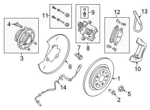 2017 Ford Taurus Brake Components, Brakes Diagram 4 - Thumbnail
