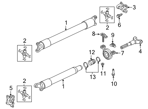 2021 Lincoln Navigator Boot Clamp, Front Diagram for F85Z-4K227-AA