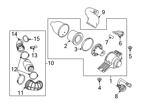 2013 Ford E-250 Air Inlet Diagram