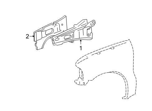 2004 Ford Excursion Inner Components - Fender Diagram