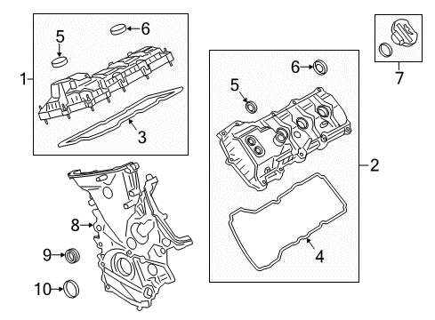 2015 Ford Transit-250 Valve & Timing Covers Diagram 3 - Thumbnail