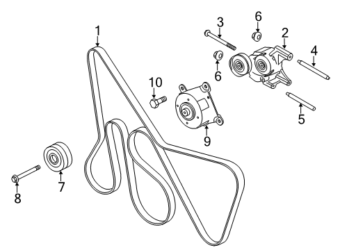 2015 Ford Transit-150 Serpentine Belt Diagram for CK4Z-8620-A