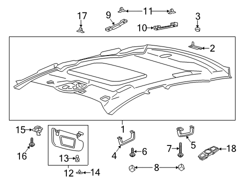 2019 Lincoln MKZ Dome Lamp Diagram for FP5Z-13776-CF