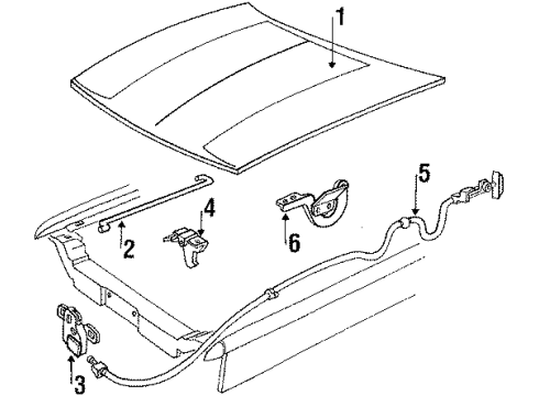 1984 Ford Tempo Release Cable Diagram for E43Z16916A