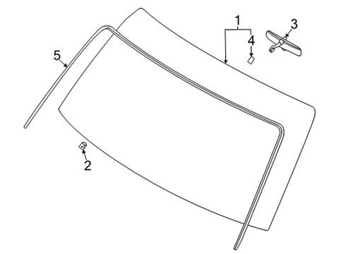 2021 Ford E-350 Super Duty Glass, Reveal Moldings Diagram