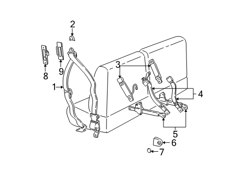 1999 Ford Explorer Front Seat Belts Diagram