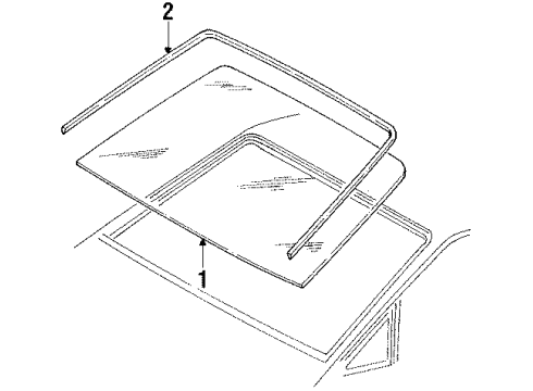 1996 Ford Aerostar Windshield Diagram for F69Z-1103100-AA