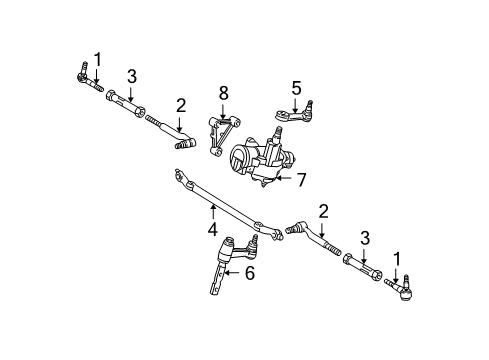 2004 Ford F-150 Heritage P/S Pump & Hoses, Steering Gear & Linkage Diagram