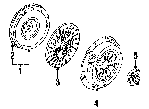 1999 Ford Escort Flywheel Diagram for XS4Z6375AA
