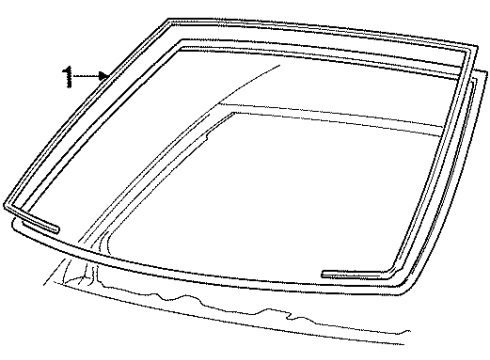 1998 Ford Crown Victoria Windshield - Reveal Moldings Diagram