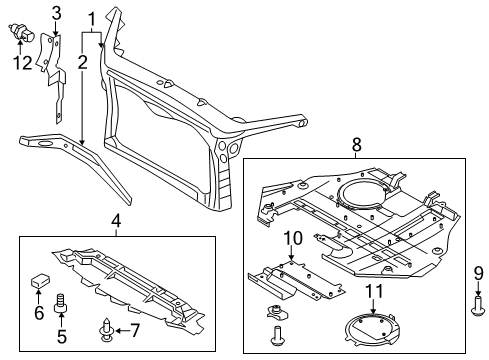 2011 Ford Fusion Radiator Support Diagram 2 - Thumbnail