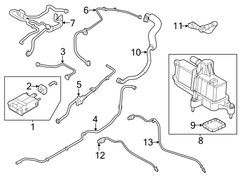 2023 Ford Escape Vent Tube Diagram for PV4Z-6A664-B