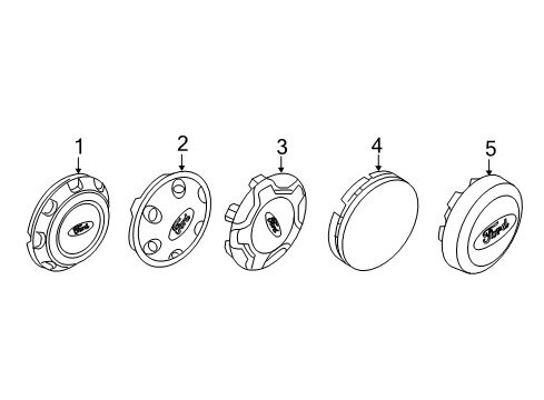 2011 Ford F-150 Wheels, Covers & Trim Diagram 5 - Thumbnail