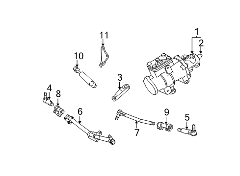 2007 Ford F-250 Super Duty Outer Tie Rod, Driver Side Diagram for AC3Z-3A131-F