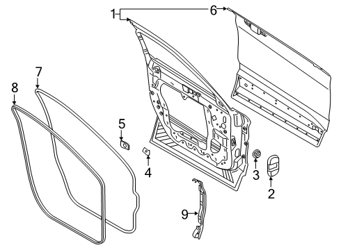 2021 Lincoln Aviator Door & Components Diagram 1 - Thumbnail