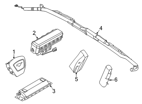 2021 Ford Mustang Mach-E Front Impact Sensor Diagram for LJ8Z-14B004-A