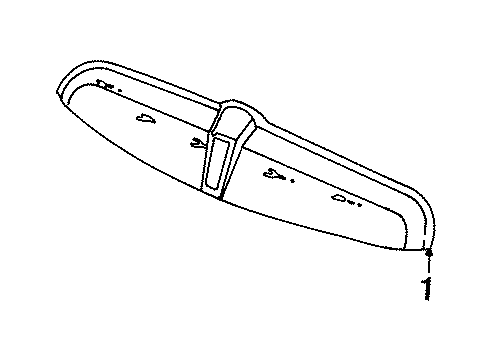 1998 Lincoln Town Car Exterior Trim - Hood Diagram