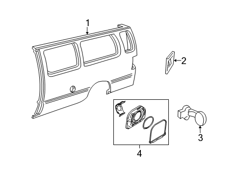 2014 Ford E-150 Side Panel & Components Diagram 1 - Thumbnail