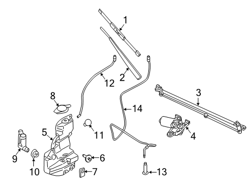 2015 Ford F-150 Wiper & Washer Components Diagram