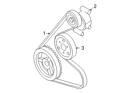 2005 Ford Escape Belts & Pulleys Diagram