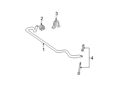 2002 Ford F-150 Stabilizer Bar & Components - Front Diagram 1 - Thumbnail