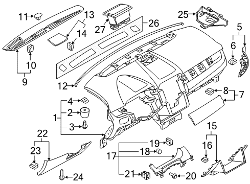 2013 Ford Edge Instrument Panel Diagram