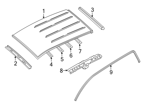 2007 Mercury Mariner Roof & Components Diagram 2 - Thumbnail