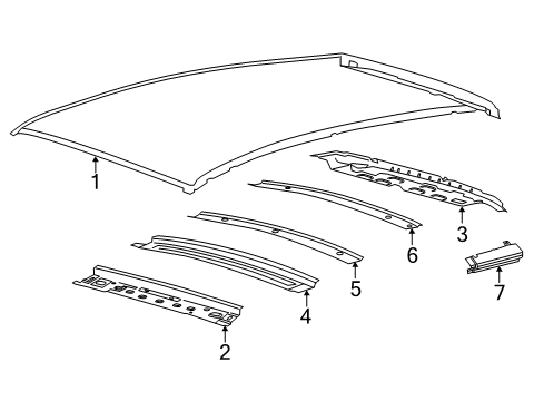 2013 Ford Escape Roof & Components Diagram 2 - Thumbnail